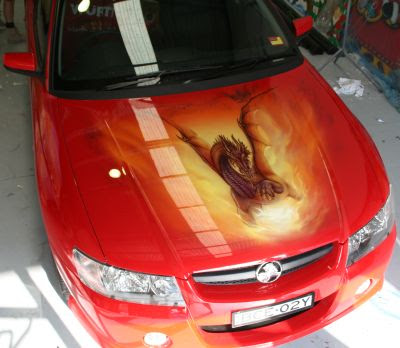 dragon artwork airbrush