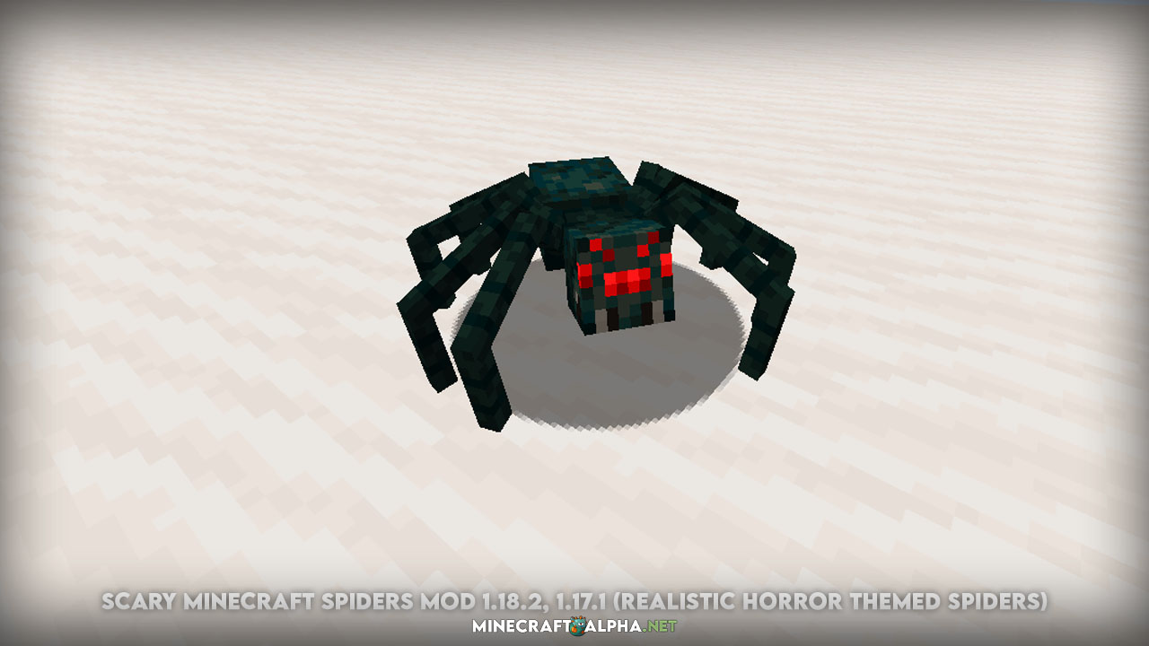 Scary Minecraft Spiders Mod 1.18.2, 1.17.1 (Realistic Horror Themed Spiders)