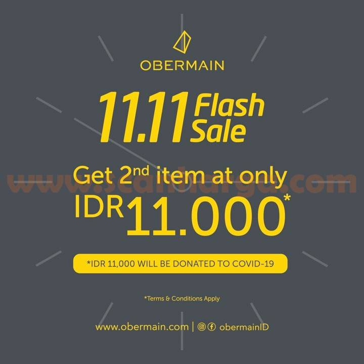 Obermain 11.11 Flash Sale - Bayar cuma Rp 11.00 untuk item kedua