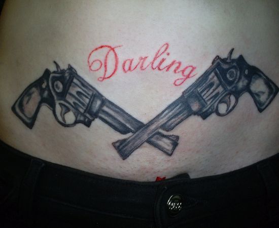 Gun Tattoos on Hips