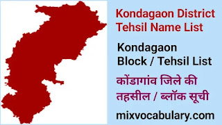 Kondagaon block list