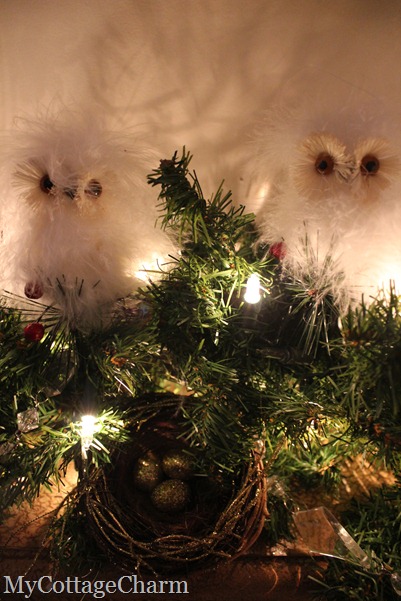 Christmas owl decor