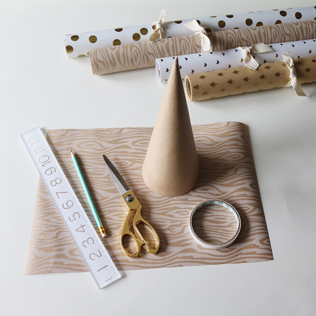 DIY jewellery display cones using wrapping paper | Creative Bag