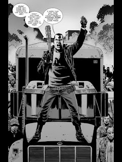 Negan on truck comic book panel