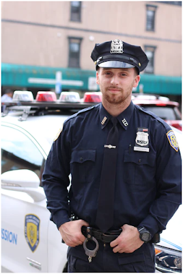 A police officer patrolling the streets