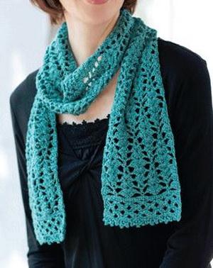 Easy Crochet Scarf - blue