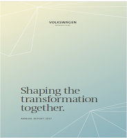 Front page of VW 2017 annual report