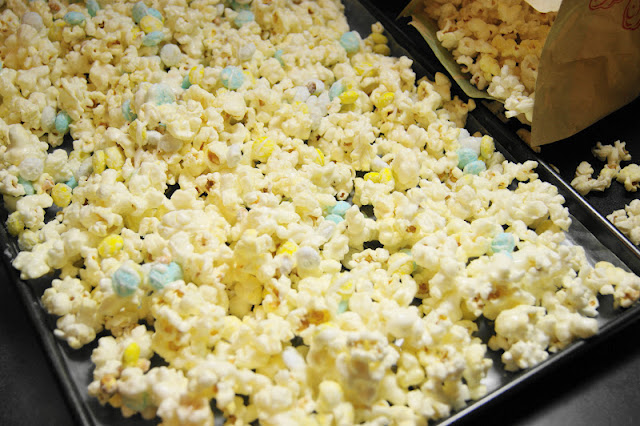  is exactly perfect for a fiddling man child infant shower Baby Shower White Chocolate Popcorn