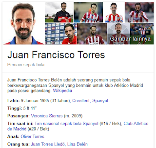  yaitu pemain sepak bola profesional Spanyol yang bermain untuk Atletico Madrid sebagai b Juan Francisco Torres