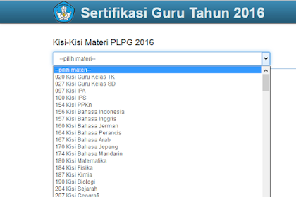 Download Kisi Kisi PLPG Tahun 2016 Lengkap Semua Mata Pelajaran