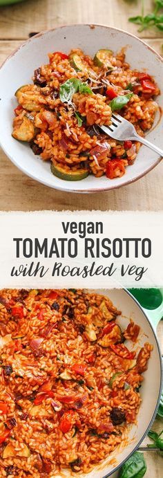 vegan tomato risotto #vegetariandinnerrecipesitalian