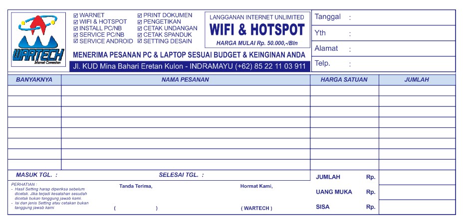 WarTechGlobal: DOWNLOAD NOTA COREL DRAW DAN APLIKASI KWITANSI