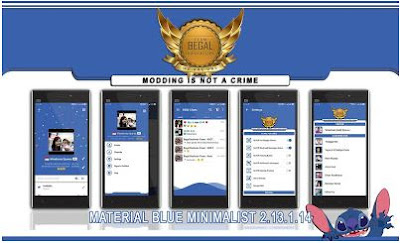 BBM Material Blue Minimalist Apk