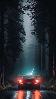 Night Ride Car iPhone Wallpaper