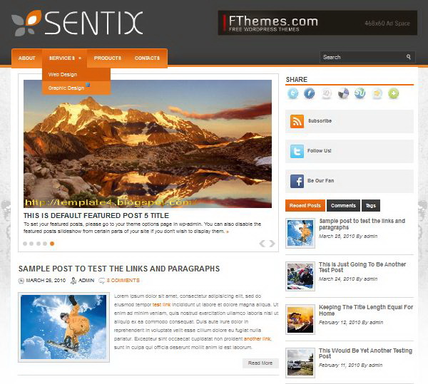 Sentix WordPress Theme