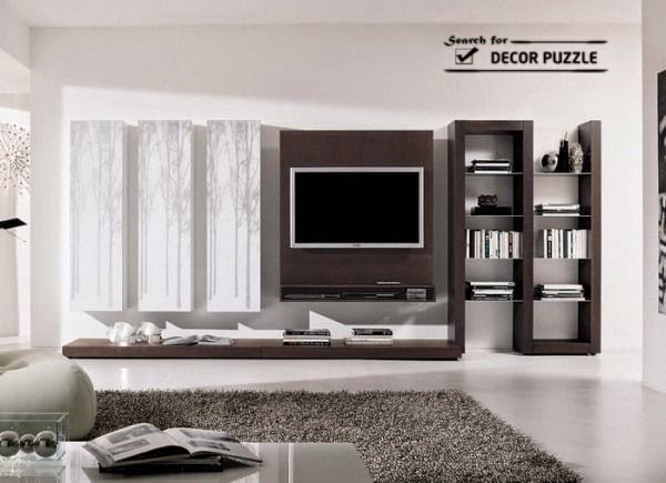 20 Cool modern TV  wall units for unique living  room  designs 