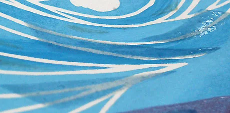 Linocut in close-up