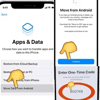 Verification Code: Six-digit code to connect Android and iPhone