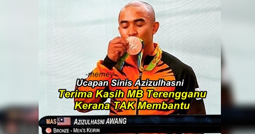 Ucapan Sinis Buat MB Terengganu Dari Azizulhasni Awang Berita Memey