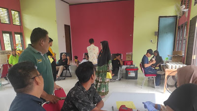 Dalam Rangka Penyedian Darah, Pemdes Langkan Gelar Donor Darah Bersama PMI Pelalawan 