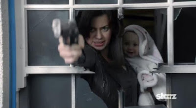 Torchwood Miracle Day New World baby screencaps Gwen Cooper Eve Myles gun photos pictures images