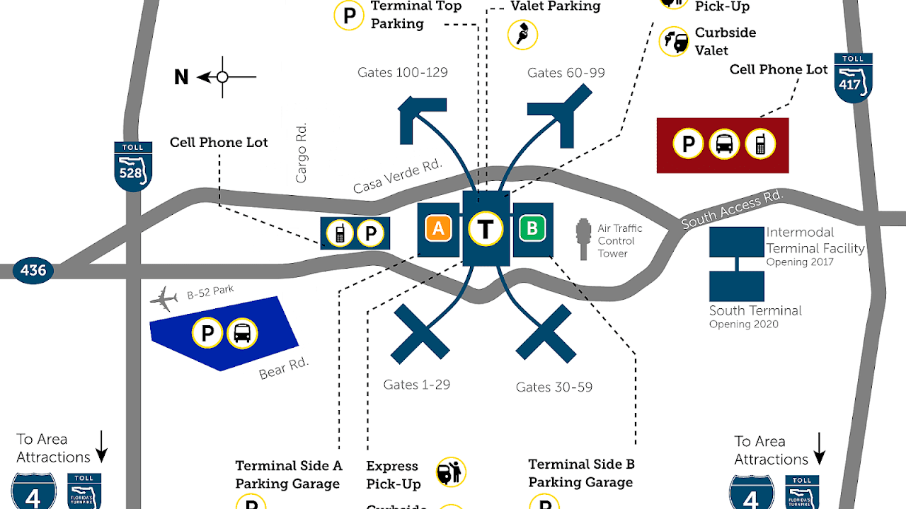 John Wayne Airport Parking Map