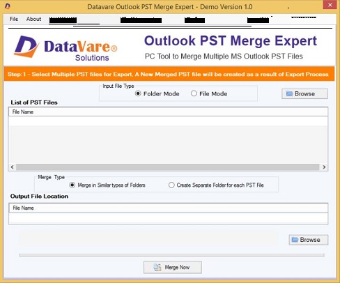 outlook pst menggabungkan datavare 