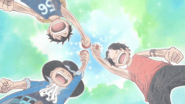 persahabatan 3 karakter utama di anime one piece