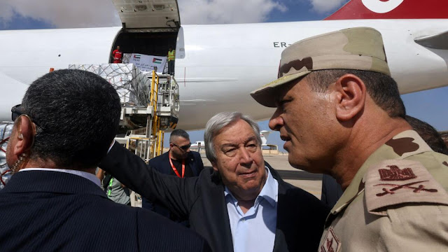 UN chief pushes to get aid into Gaza but process is slow