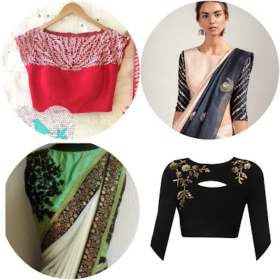 Top 10 saree blouse designs, Best Saree Blouse Designs 2017, Must Have Saree Blouse designs, cold shoulder blouses, cape style saree blouses, bell sleeves saree blouses, back neckline saree blouse designs, blouse designs to choose, 