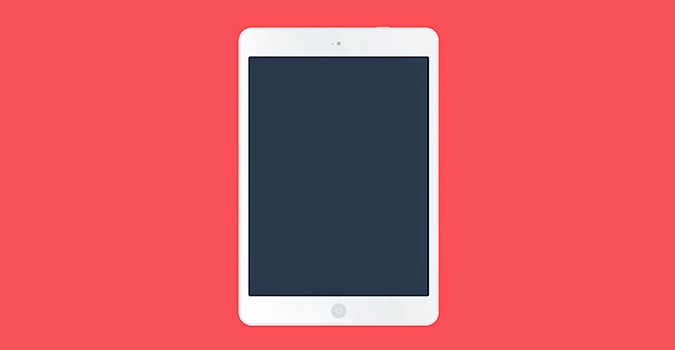 PSD White Flat iPad Air