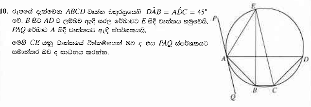 ol 2019 maths past paper geometry essay question