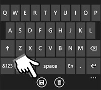 Windows Lumia 800 keyboard