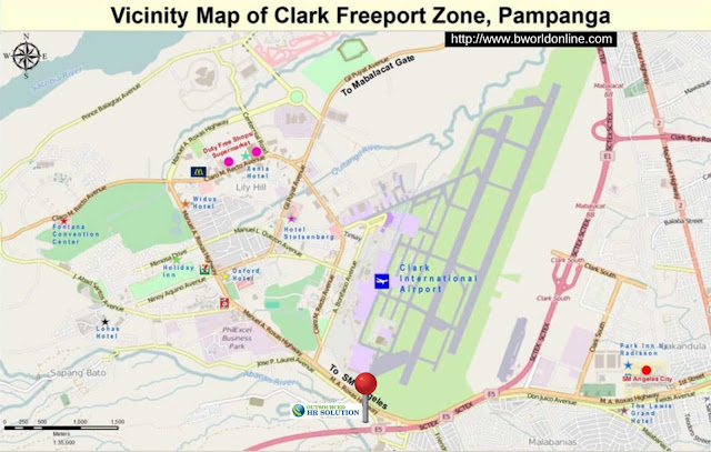 Vicinity Map of Clark Freeport Zone