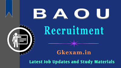 BAOU Recruitment 2020