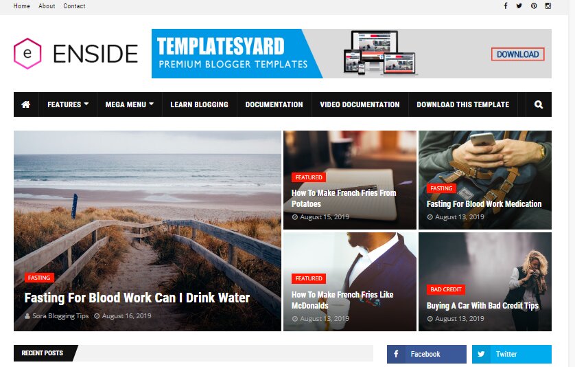 Enside Blogger Template