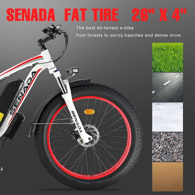 Unleashing Adventure The SENADA Herald Beach Snow Fat Tire Electric Mountain Bike