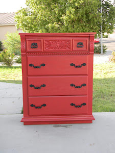 Red Chest of Drawers  *SOLD*