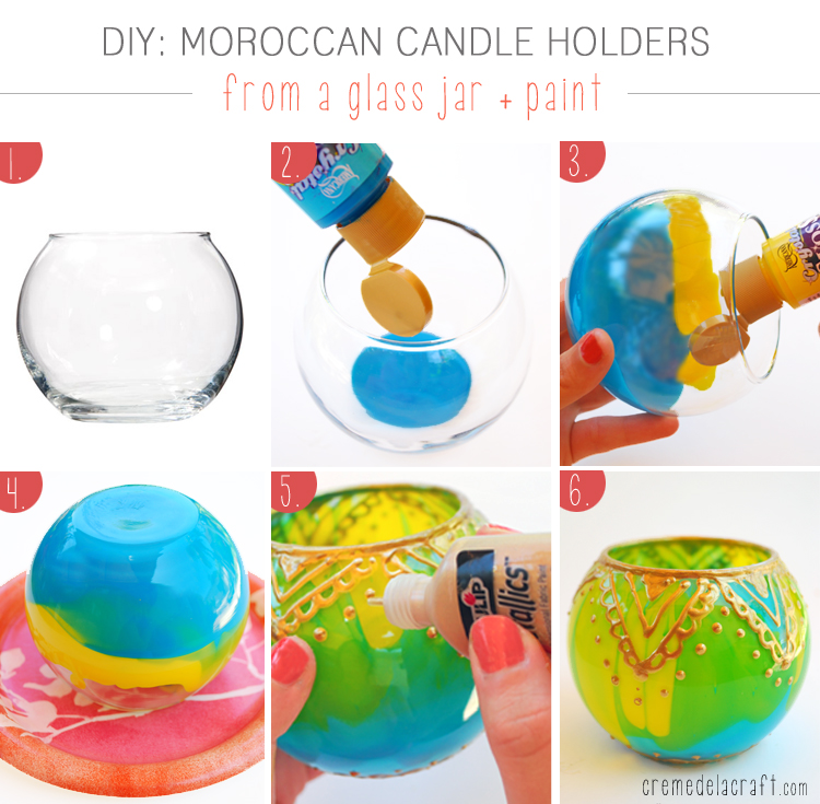 DIY Glass Candle Holder Crafts