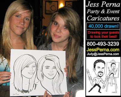 Riverside Party Caricatures for Sweet Sixteen