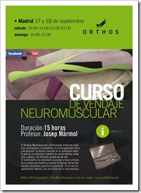 Nuevo Curso sobre Vendaje Neuromuscular de Orthos Madrid 17 y 18 septiembre de 2011.