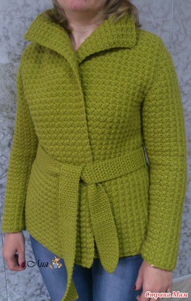 Abrigo con puntada elegante, proyecto de crochet.