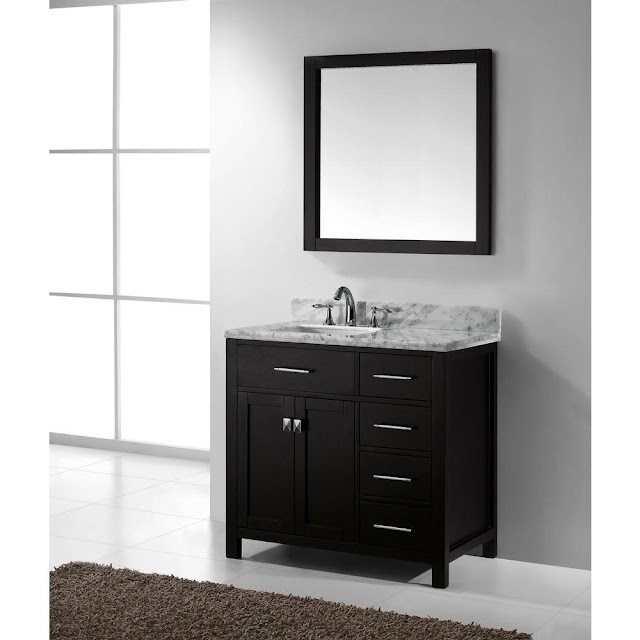 Abodo 36 inch Espresso Finish Single Sink Bathroom Vanity