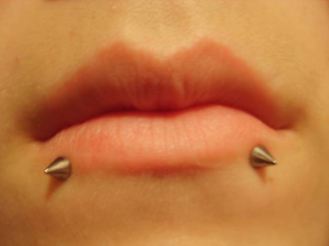 hot lip piercings. lip piercing stud