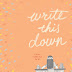 Write This Down by Claudia Mills - Blog Tour