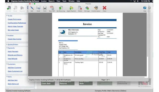 NCH Express Invoice Plus NCH Express Invoice Plus