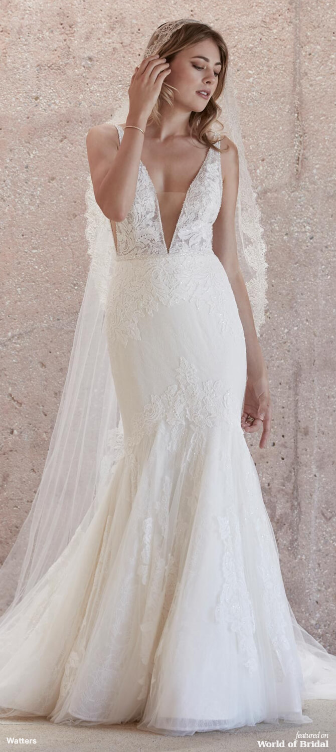 Watters Spring 2020 Bridal Fit and Flare Gown
