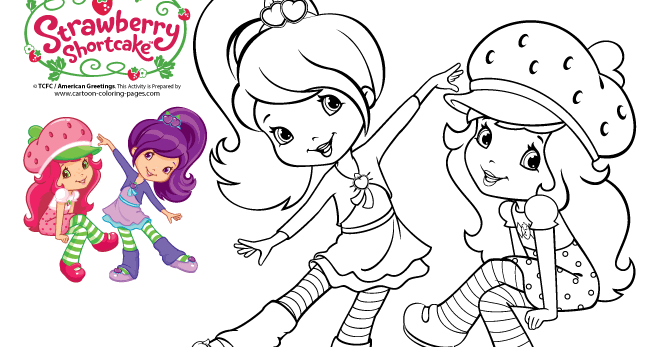 colours drawing wallpaper: Beautiful Strawberry Shortcake Coloring Page
