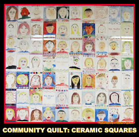 photo of: Community School Ceramic Quilt via RainbowsWithinReach Quilt RoundUP 