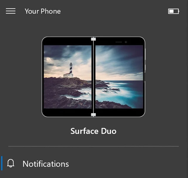 يدعم تطبيق Your Phone بالفعل جهاز Surface Duo